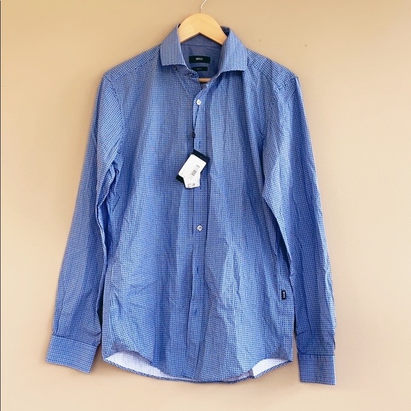 Boss Black Other - NEW • Boss • Blue Printed Button Down Shirt Medium